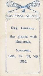 1910 Imperial Tobacco Lacrosse Color (C60) #91 Eugene Gauthier Back